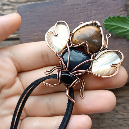 Bumble bee necklace