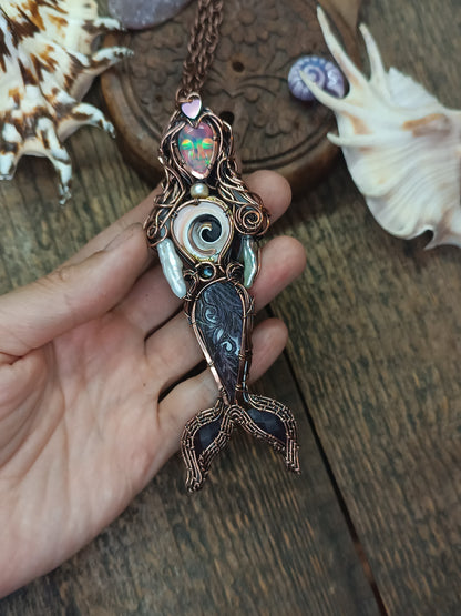 Aurora mermaid necklace🧜💜