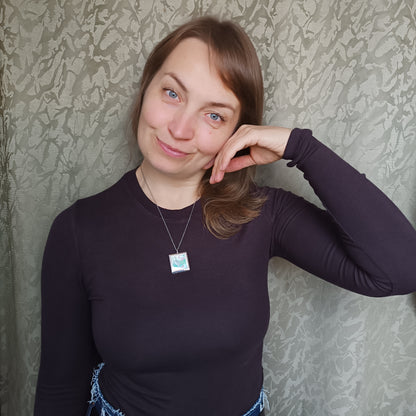 Kitty and Koi miniature pendant