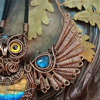 Statement Owl amulet necklace 🦉🪶