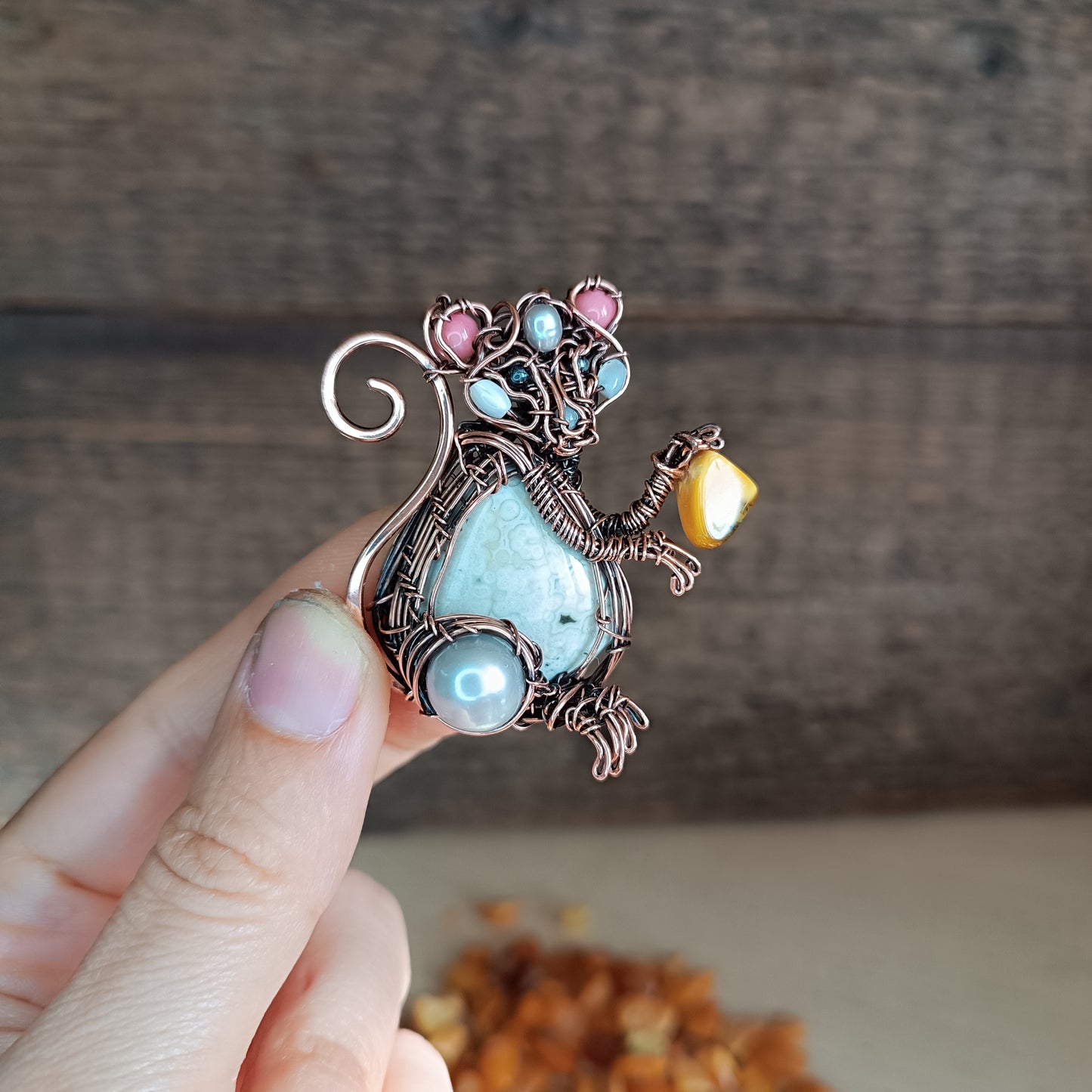 Fromager🧀🐁Cute mouse necklace