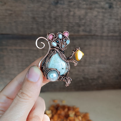 Fromager🧀🐁Cute mouse necklace