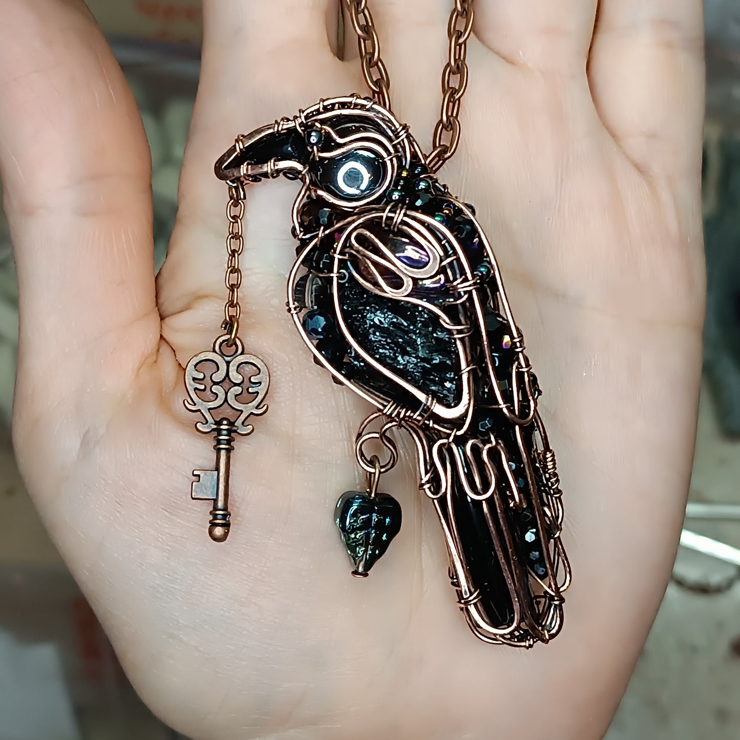 For Cheryl. Secret keeper raven necklace
