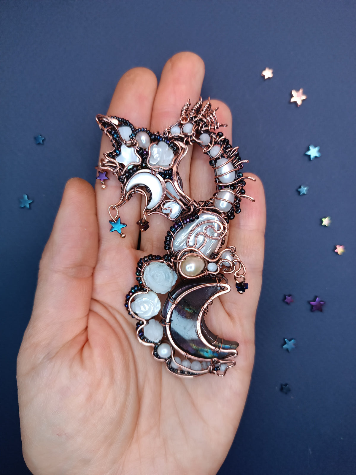 Starry dragon necklace.