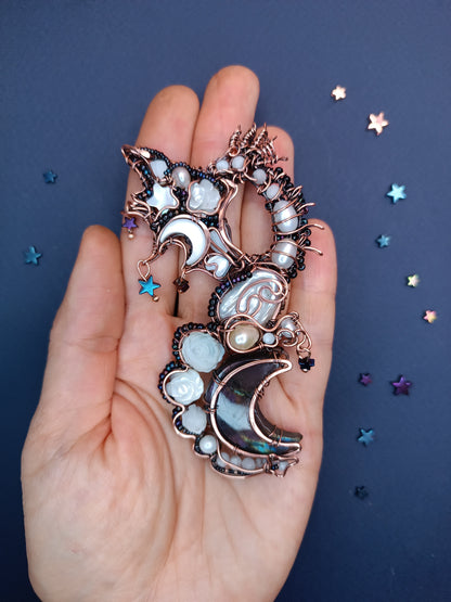Starry dragon necklace.