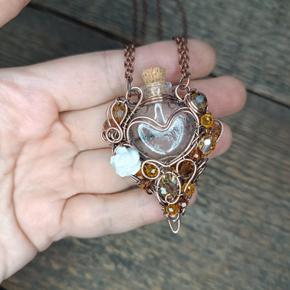 For Pamela. Citrine sunset vial.