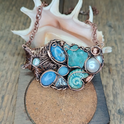 Blue reef necklace