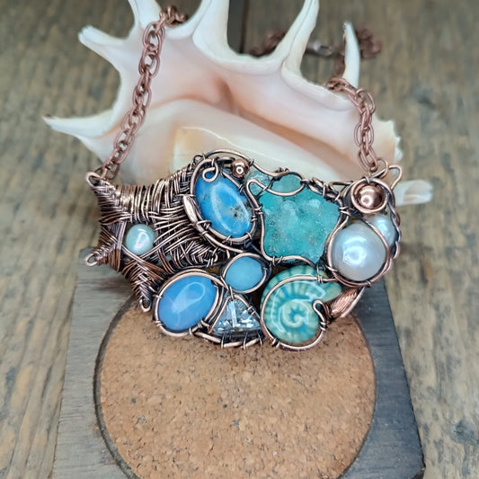 Blue reef necklace