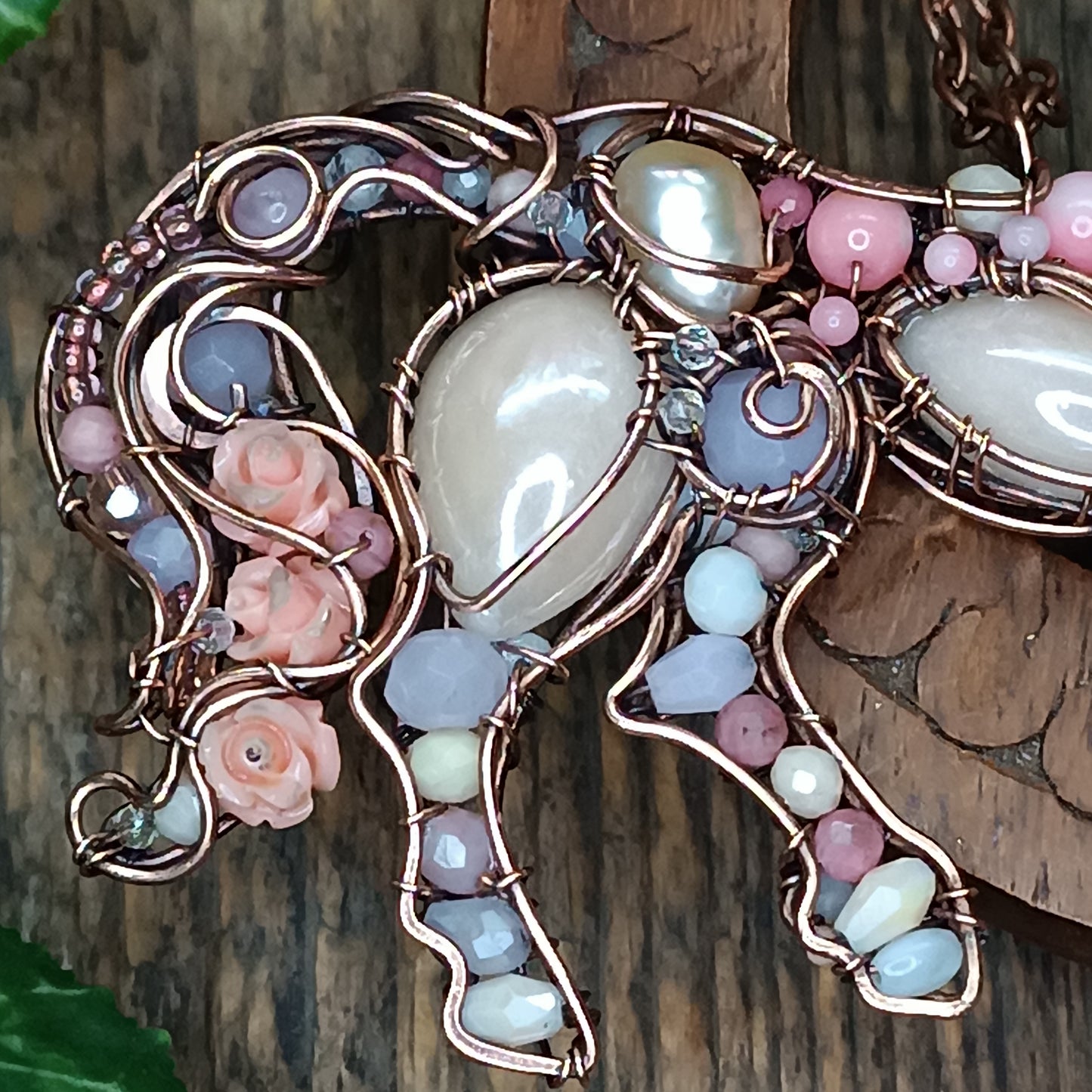 Pink unicorn pendant. Absolutely one of a kind!