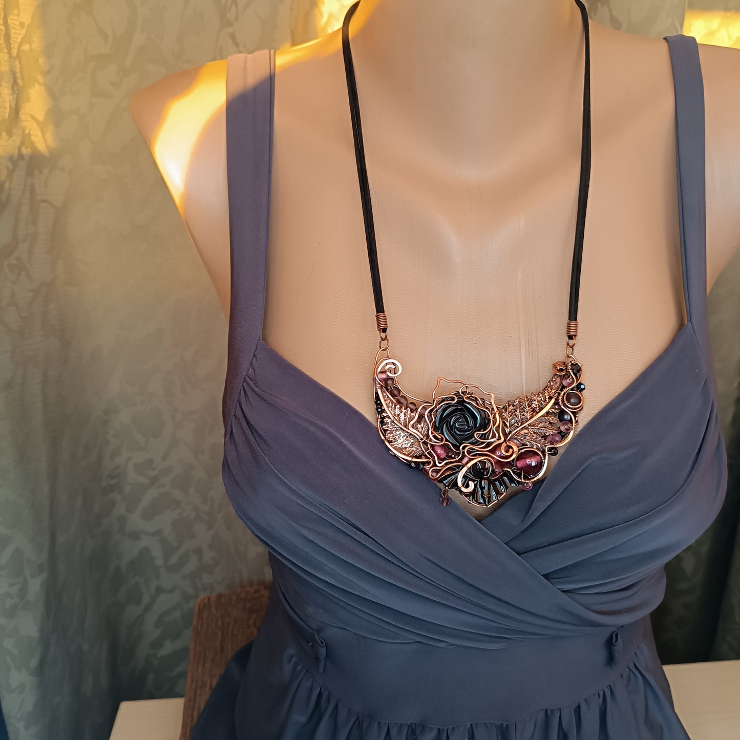 Night Queen. Statement necklace
