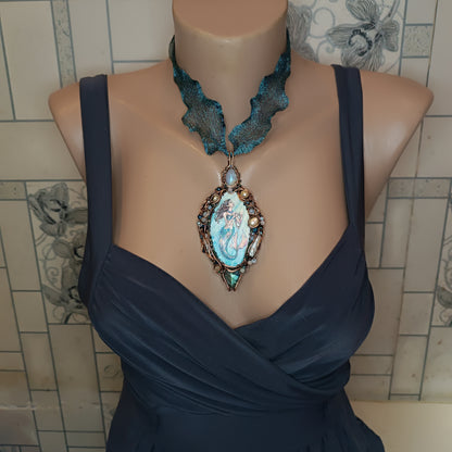 Mermaid and Seahorse necklace.