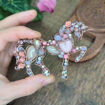 Pink unicorn pendant. Absolutely one of a kind!