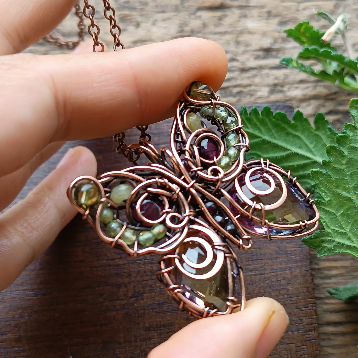 Joyful summer butterfly necklace