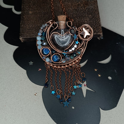 Love you to the moon and back. Vial necklace