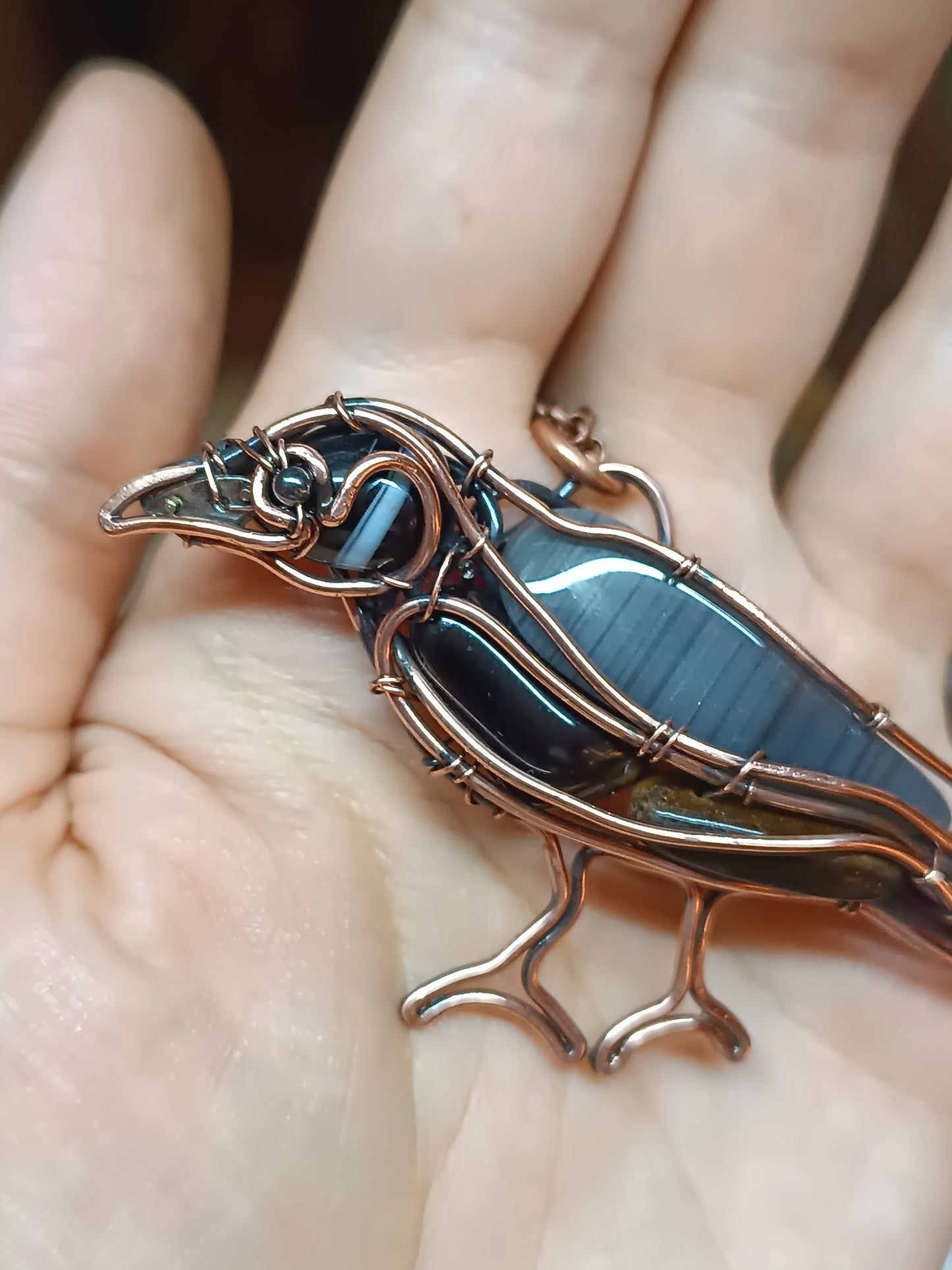 Crow necklace