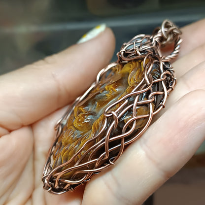 For Megan. Lion head necklace.