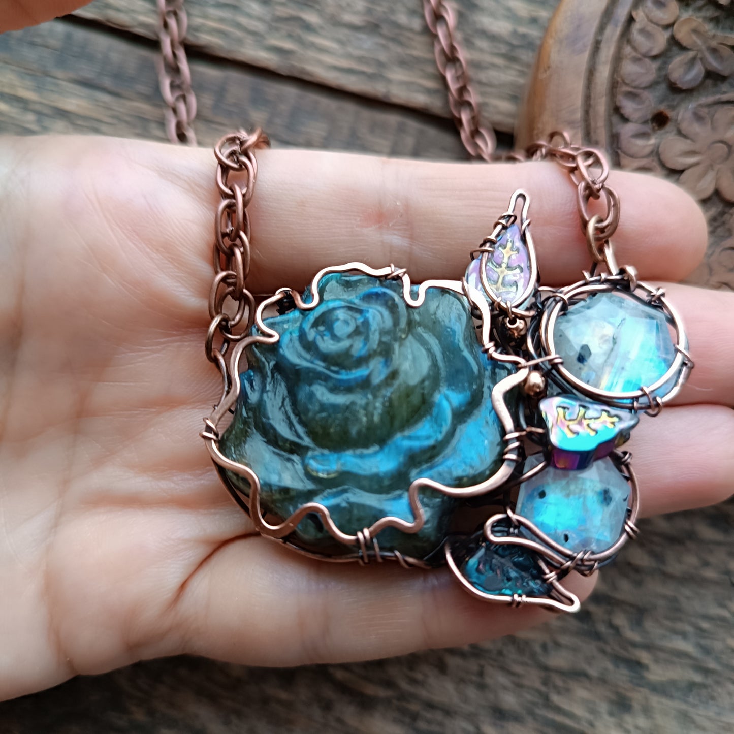 Blue rose in the moonlight.