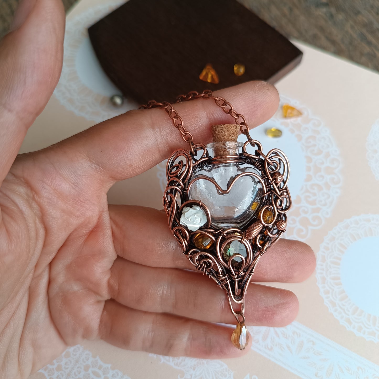 For Robert. Citrine vial.
