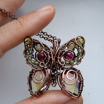 Joyful summer butterfly necklace