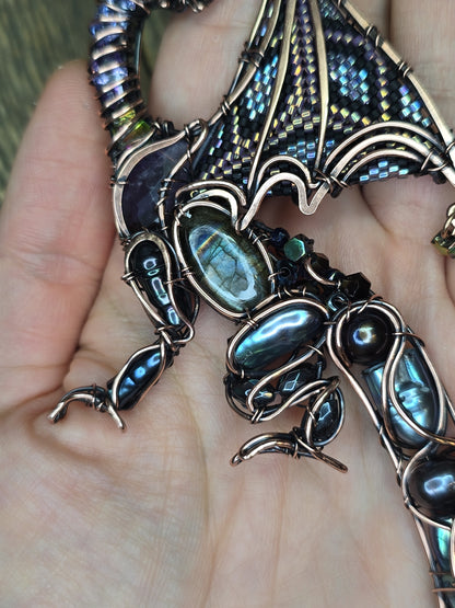 Midnight whisper. Dragon necklace