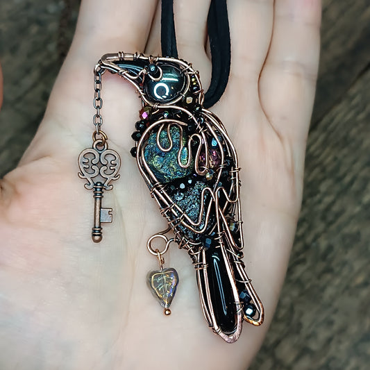 For Brenda. Raven necklace
