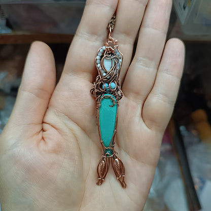 Turquoise mermaid pendant 🩵🧜
