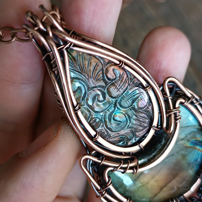 Night lotus bud necklace