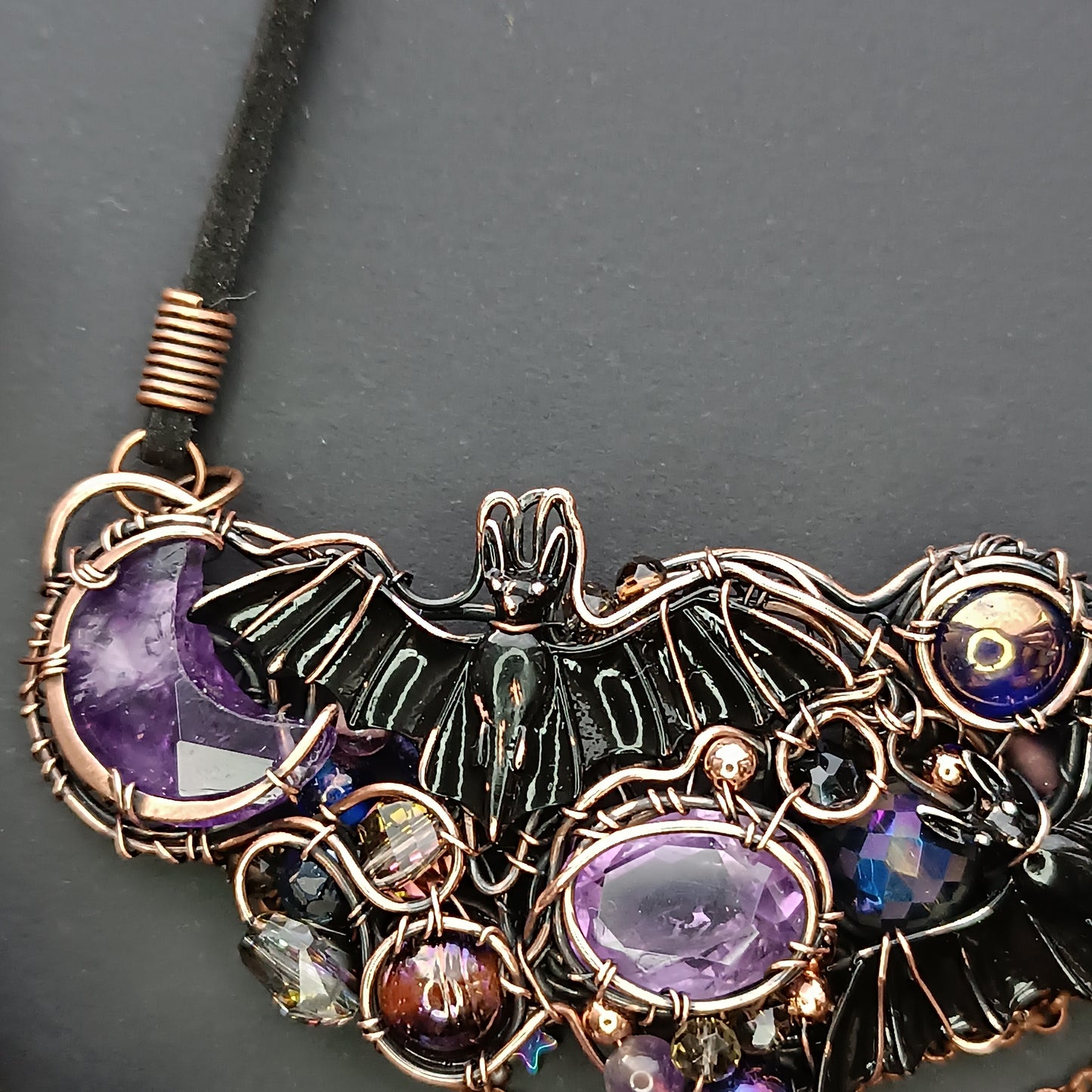 Amethyst moon tango necklace