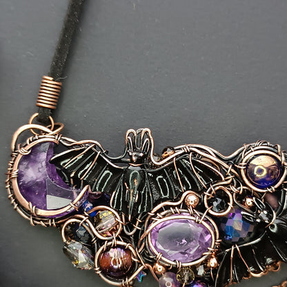 Amethyst moon tango necklace