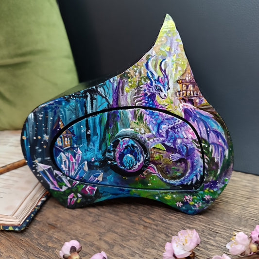 Purple crystal dragon. Treasure box/chest of drawers
