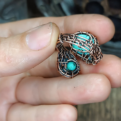 Turquoise ring. Adjustable. Sizes S-L.