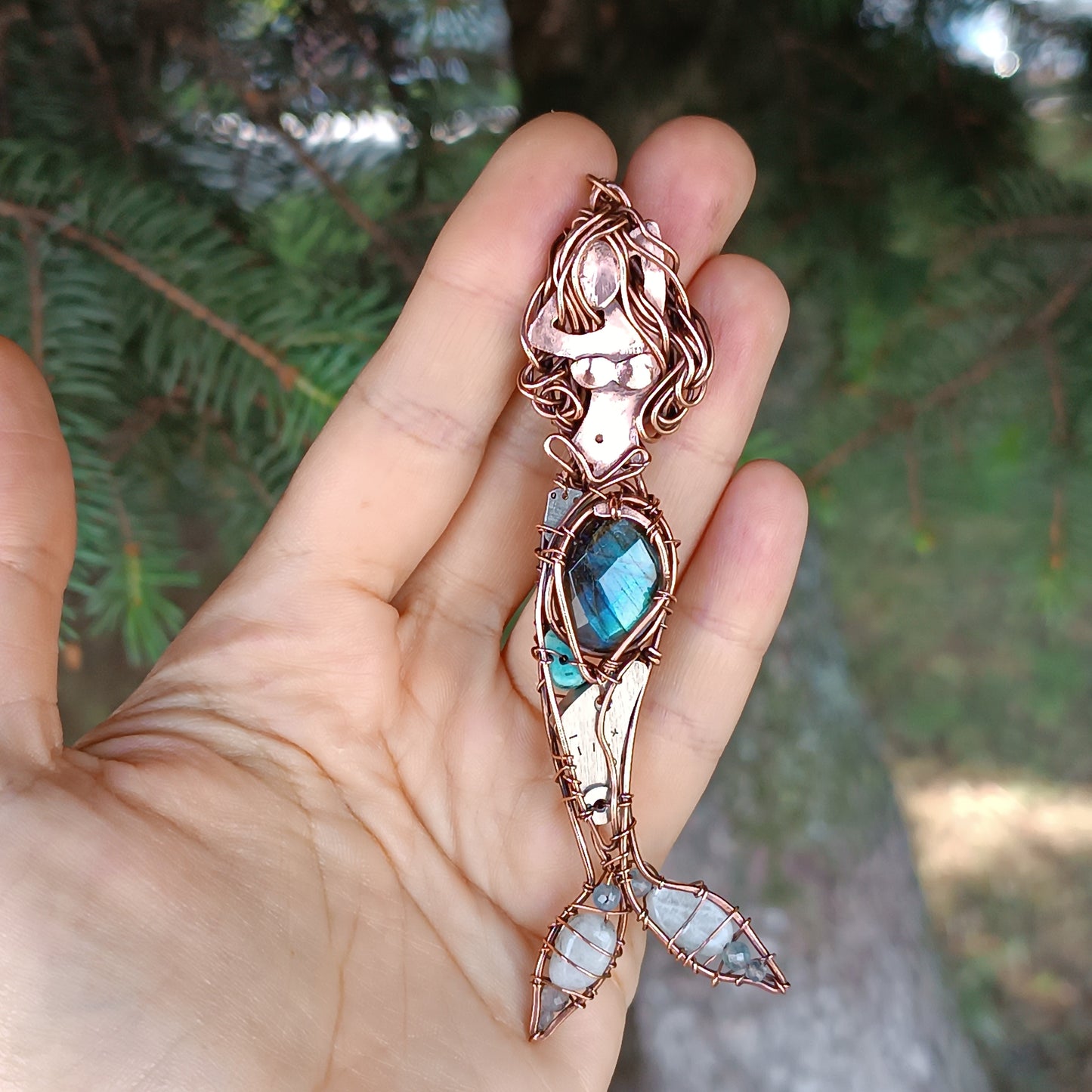 Elegant mermaid pendant