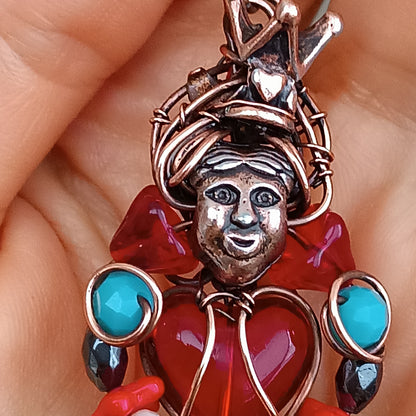Queen of hearts necklace❤️👑