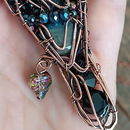 Secret keeper. Raven necklace