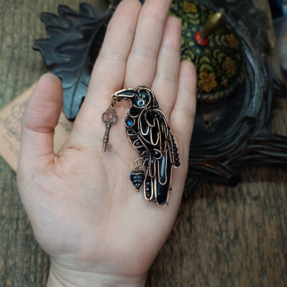 Magical secret keeper. Raven necklace