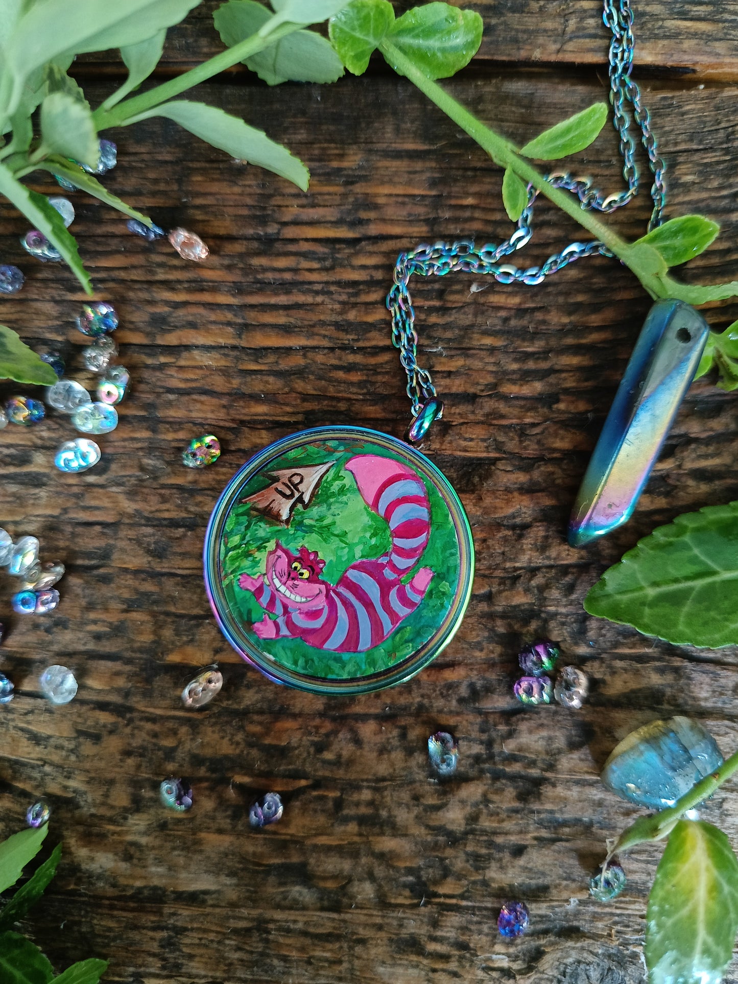 Custom painted necklace for Diane