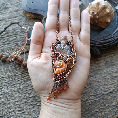 Beaded autumn necklace