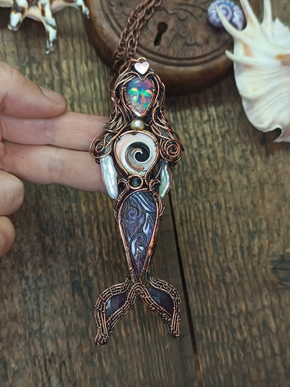 Aurora mermaid necklace🧜💜
