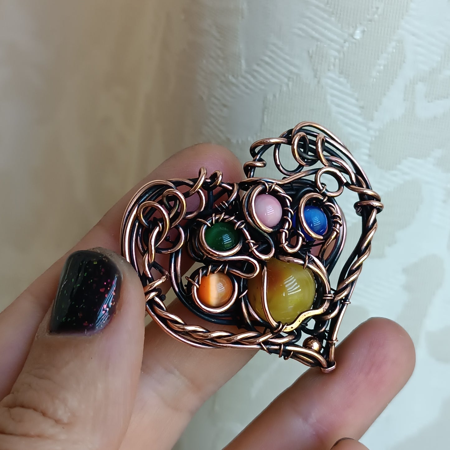For Debbie. Paw heart pin.
