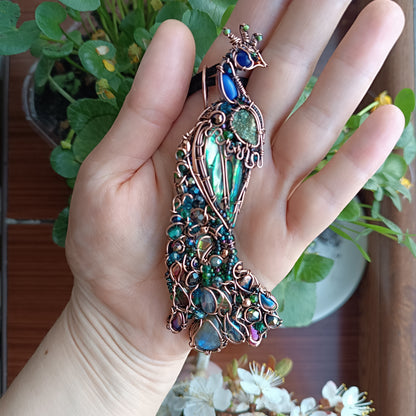 Peacock necklace