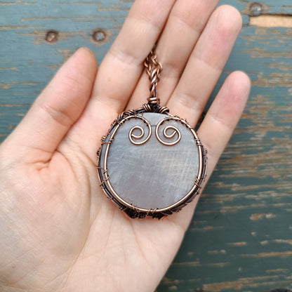 Sun and moon necklace