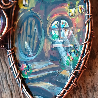 Squirrel's house necklace