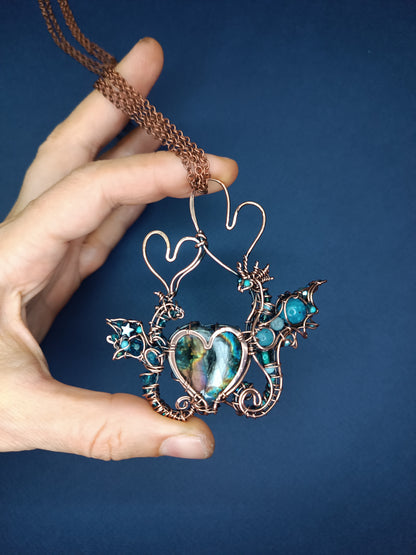 "Love you!" Dragons necklace.