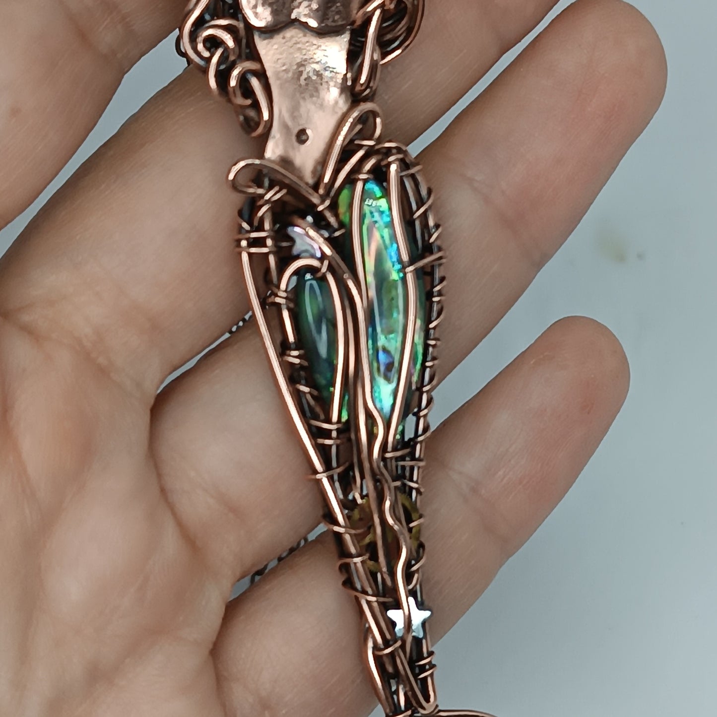 Abalone mermaid necklace