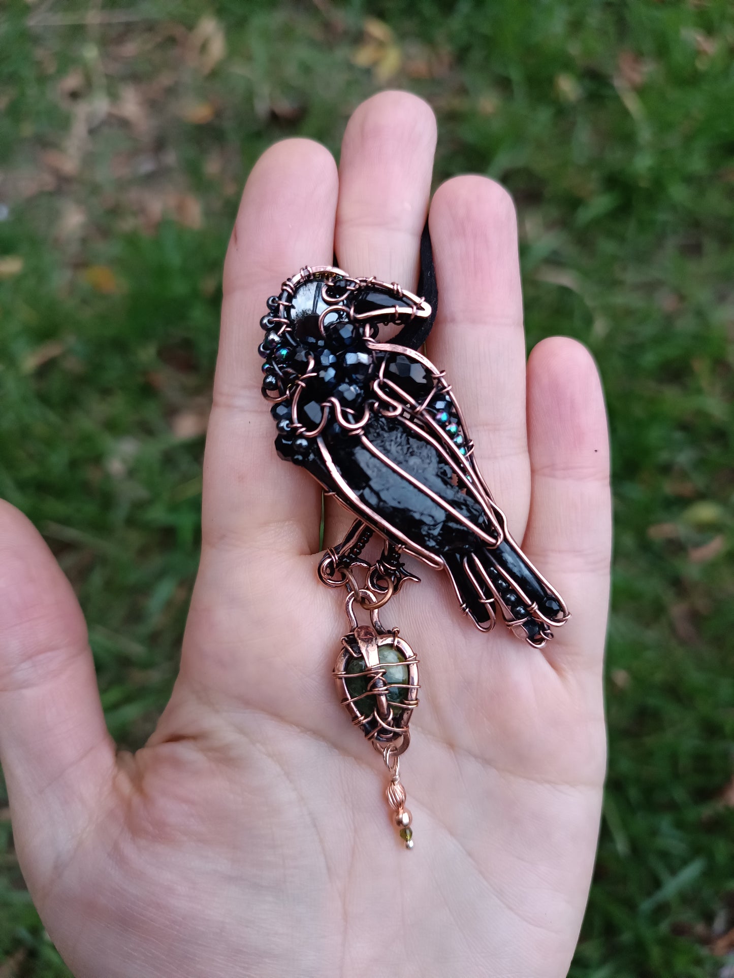 Raven necklace