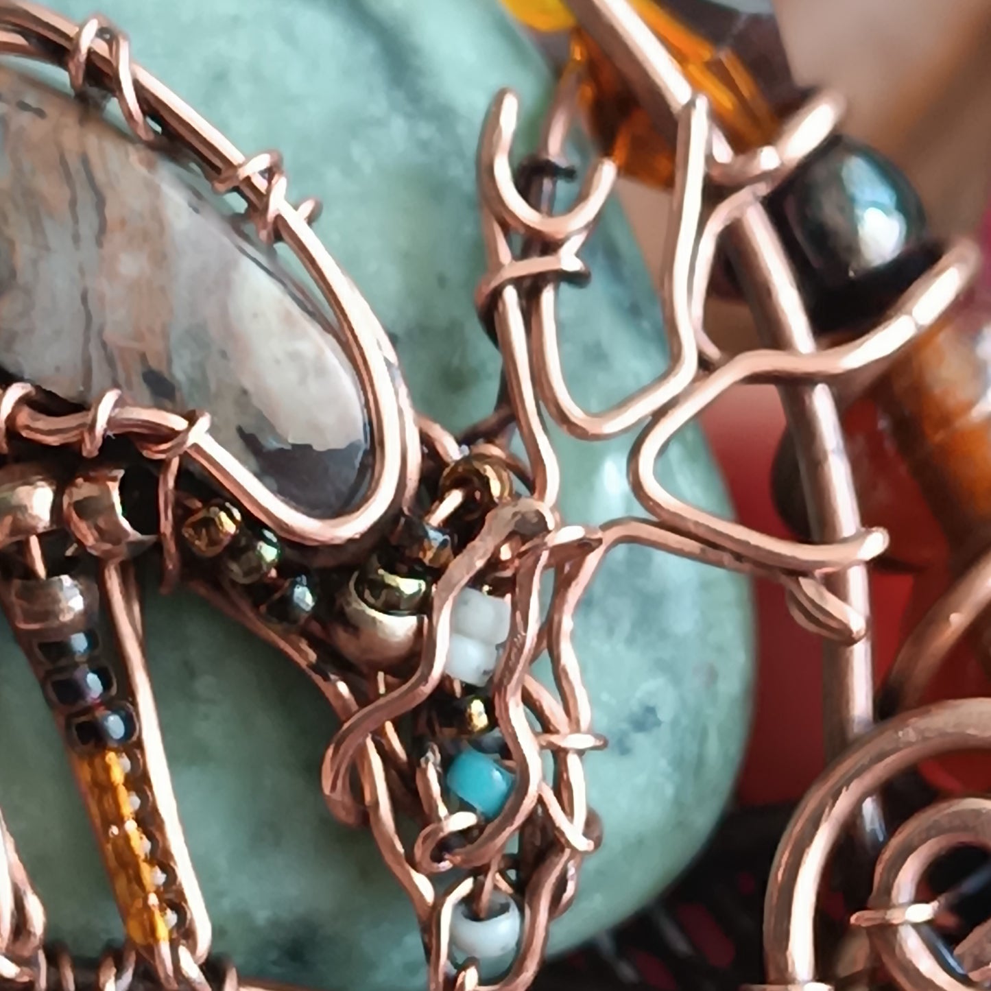 Wire wrapped necklace