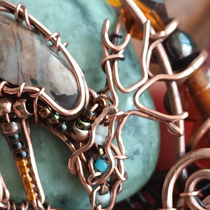 Wire wrapped necklace