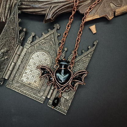 Bat vial necklace