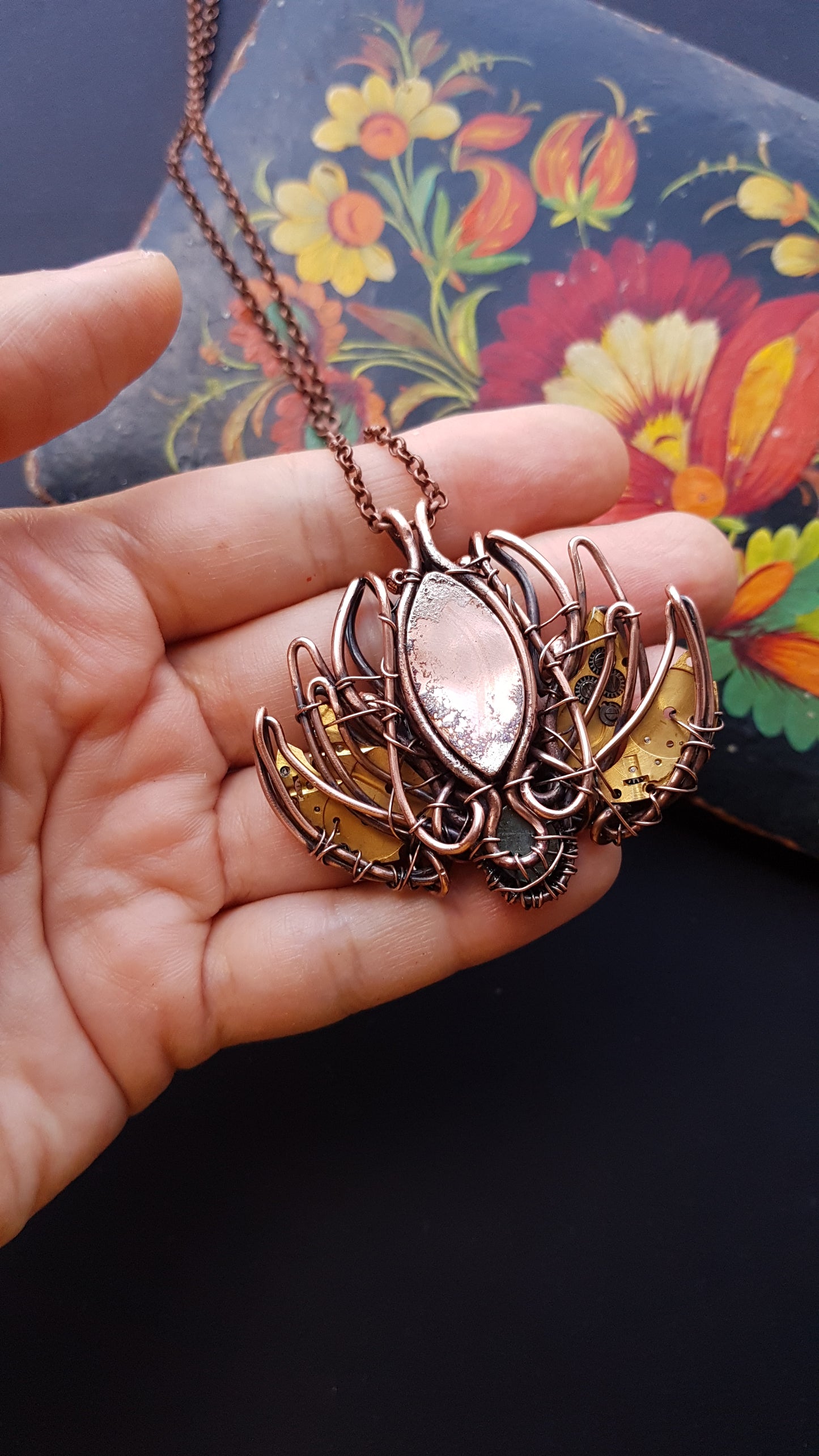 Lotus flower necklace