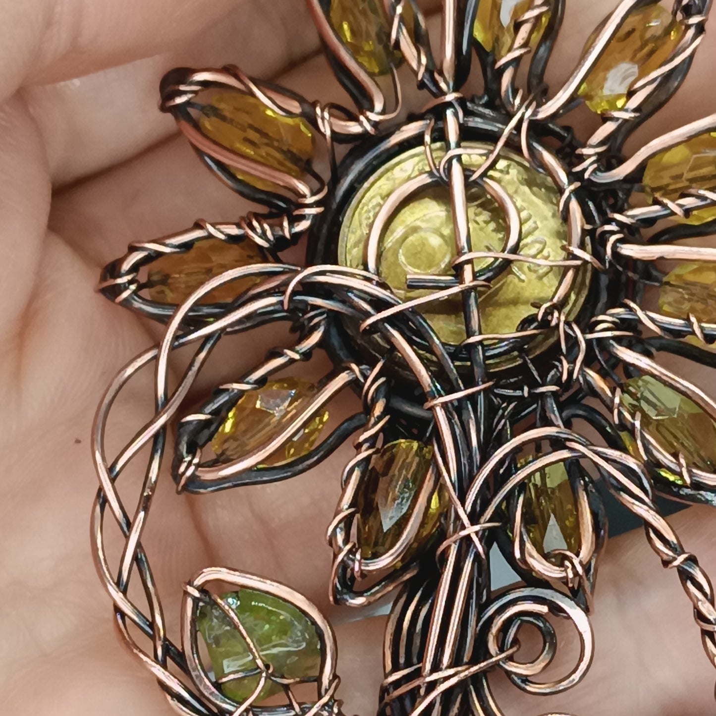 Sunflower necklace